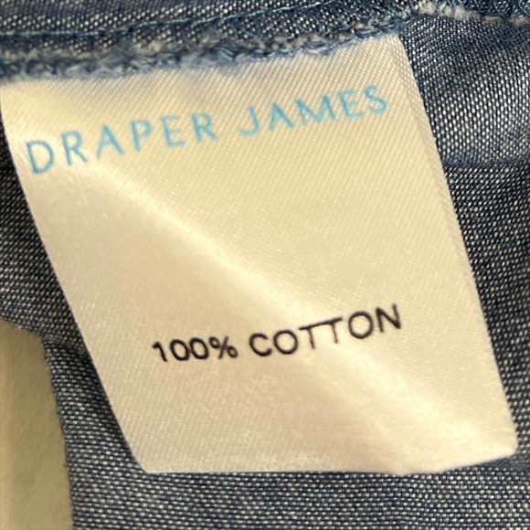 NWT Draper James Chambray Button Down Flounce Hem Shirt Dress 2 - Picture 6 of 9